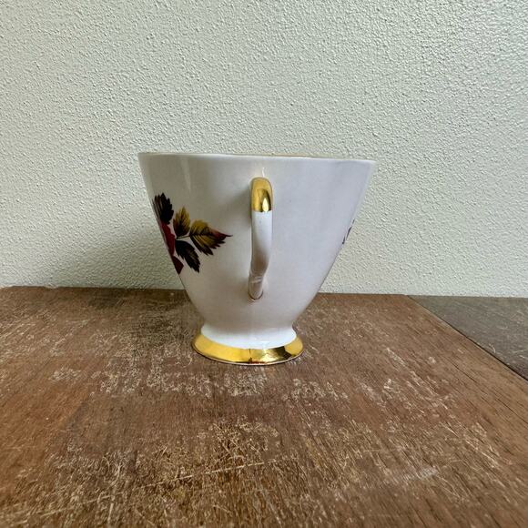 Royal London Bone China England Footed Tea Cup‎ Dark Prink Rose Gold Numbered - Picture 6 of 6